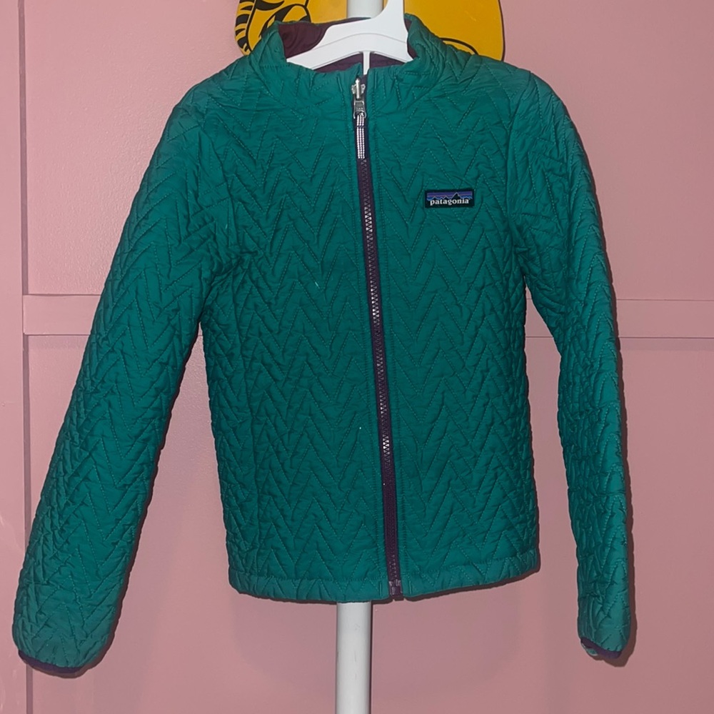 Patagonia Teal Quilted Kids Jacket